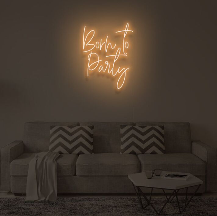 BORN TO PARTY" LED Neon Sign