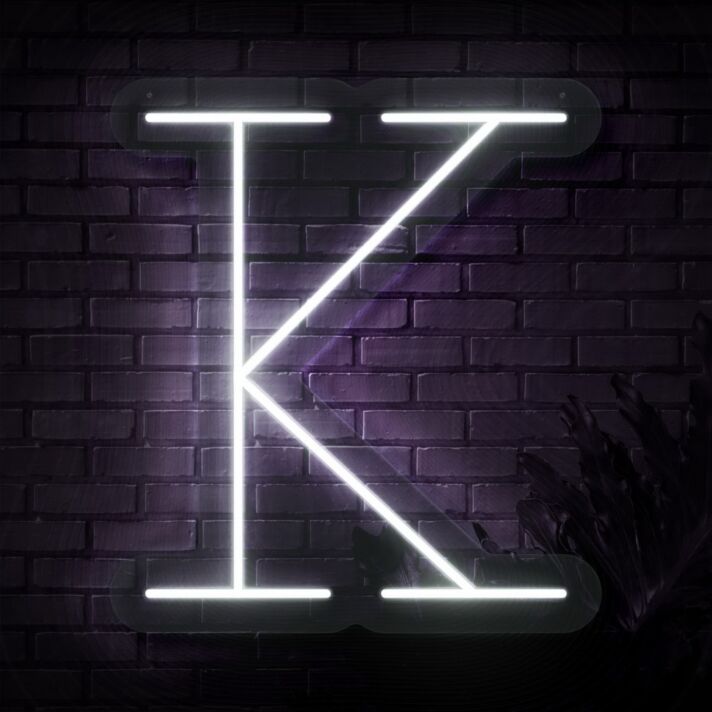 Personalized Initial Letter K Neon Sign
