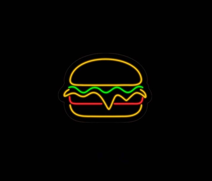 Fast Food Burger Neon Sign