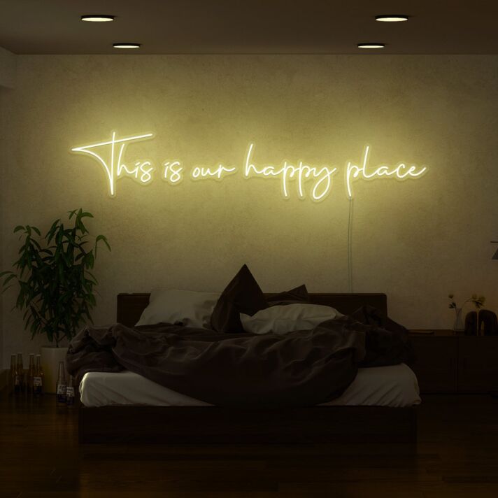 This Is Our Happy Place Neon Sign