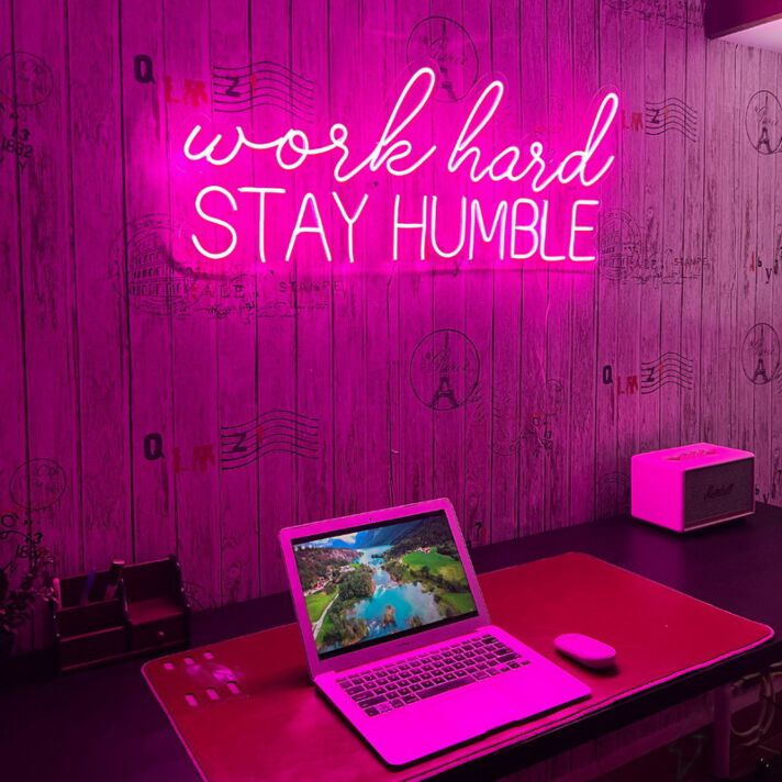 Work Hard Stay Humble Neon Sign