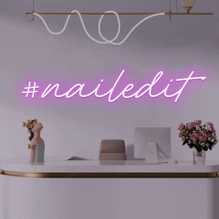 NailedIt LED neon sign for beauty salon