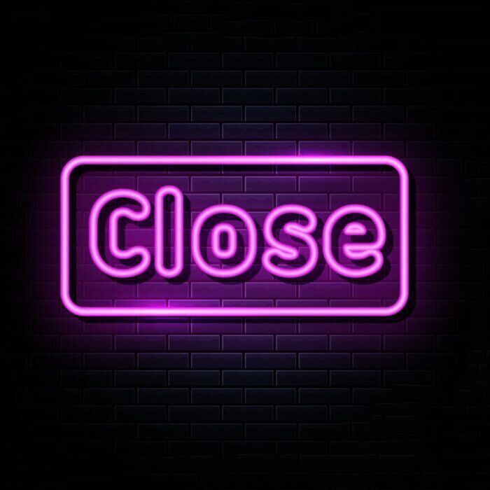 Close Neon Sign Pink Neon Light Wall Decor