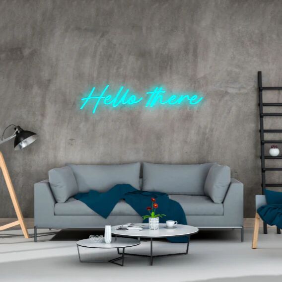 Hello There Neon Sign Wall Neon Art Room Decor