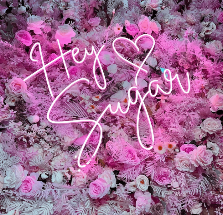 Hey Sugar Neon Sign Sweeten Up Your Space with Retro Charm