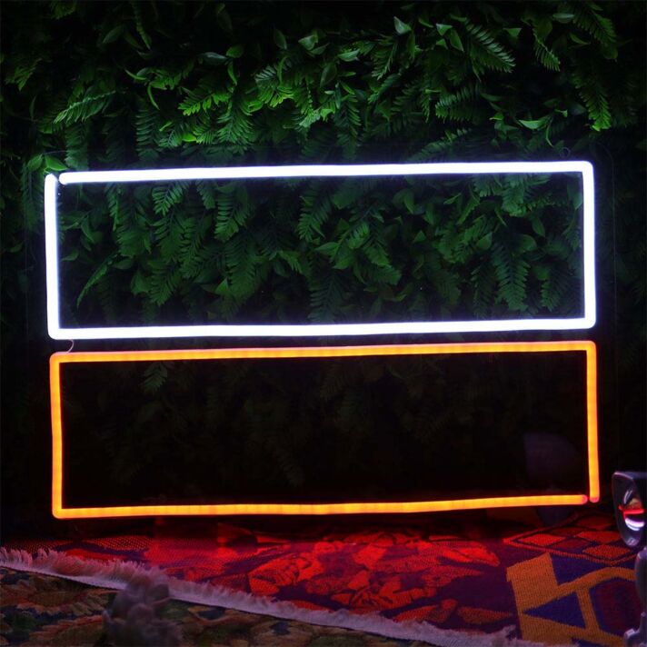 Double Rectangles Neon Sign