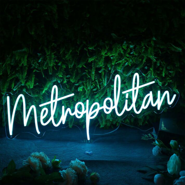 Metropolitan Blue Neon Sign