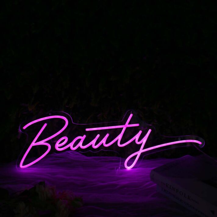 Beauty Dark Purple Neon Sign