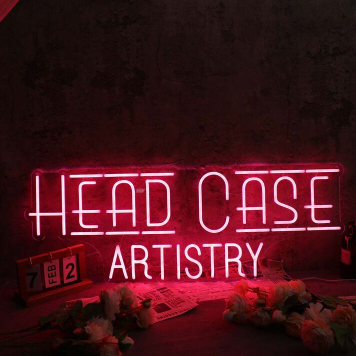 Head Case Artistry Red Neon Sign
