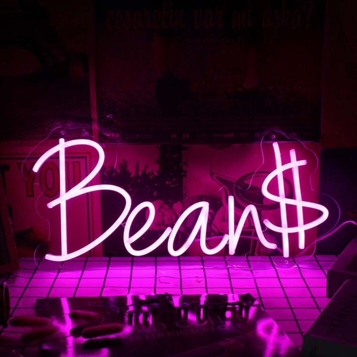 Bean Pink LED Neon Sign