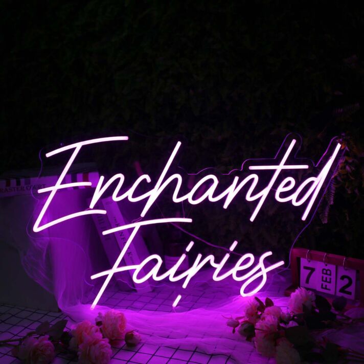 Enchanted Fairies Pink Neon Sign