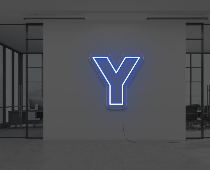 Neon Letter Y
