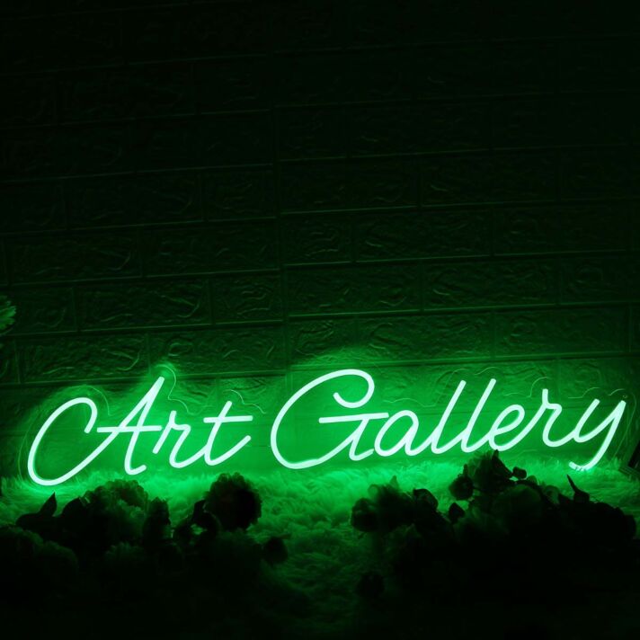 Art Gallery Green Neon Sign
