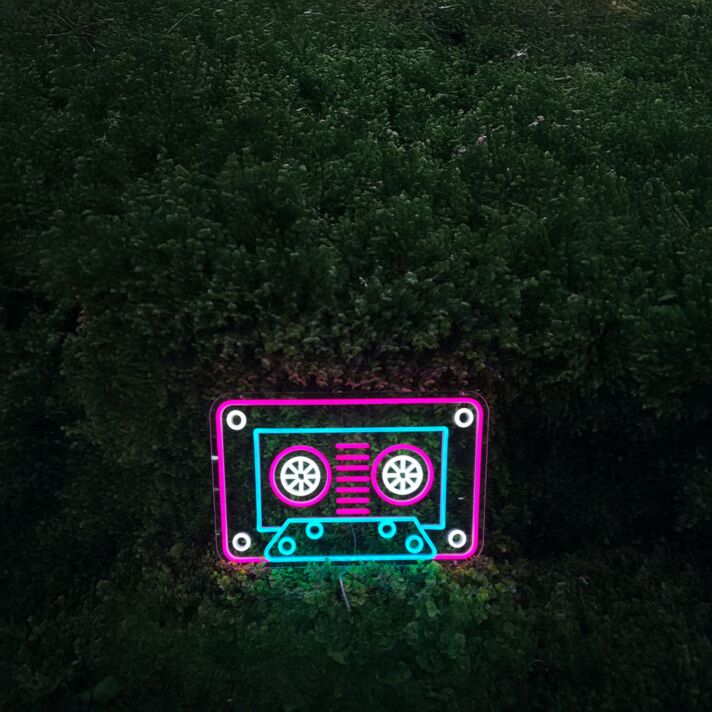 Cassette Tape Neon Sign