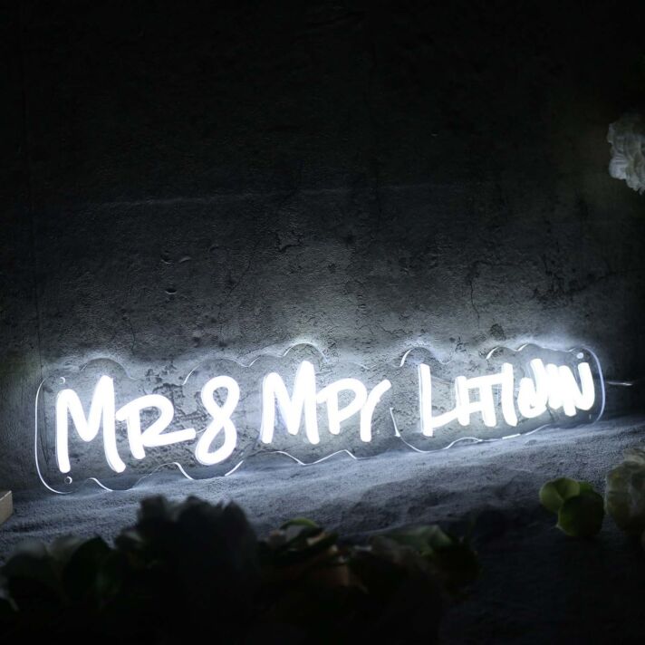 Mr And Mrs Litwin White Neon Sign