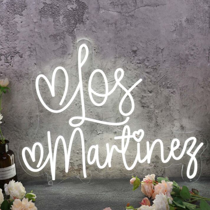 Los Martinez White Neon Sign