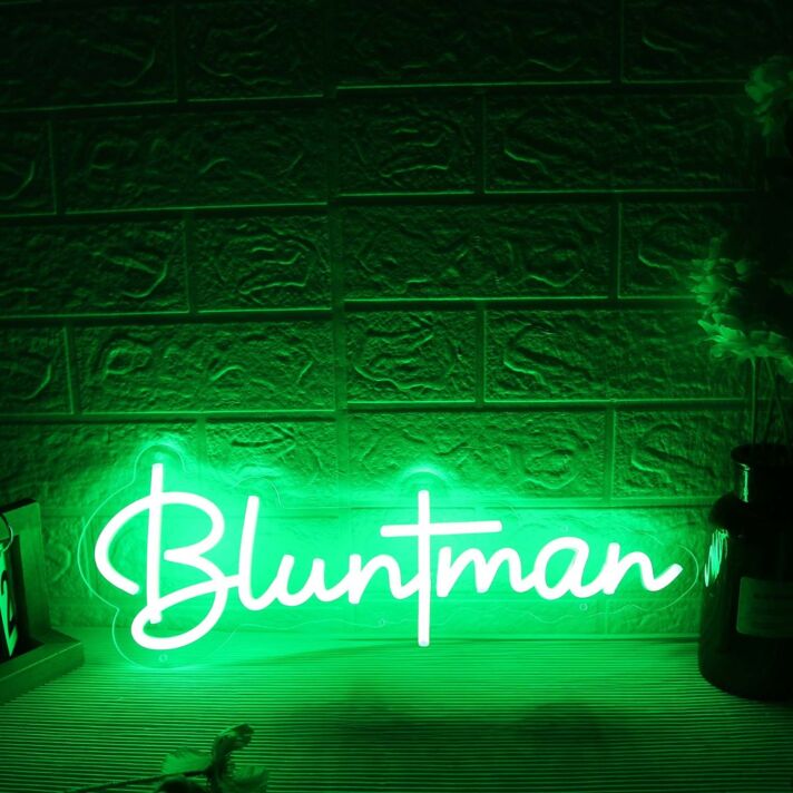 Bluntman Green Neon Sign