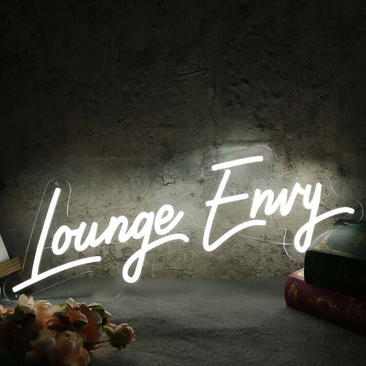 Lounge Envy White Neon Sign