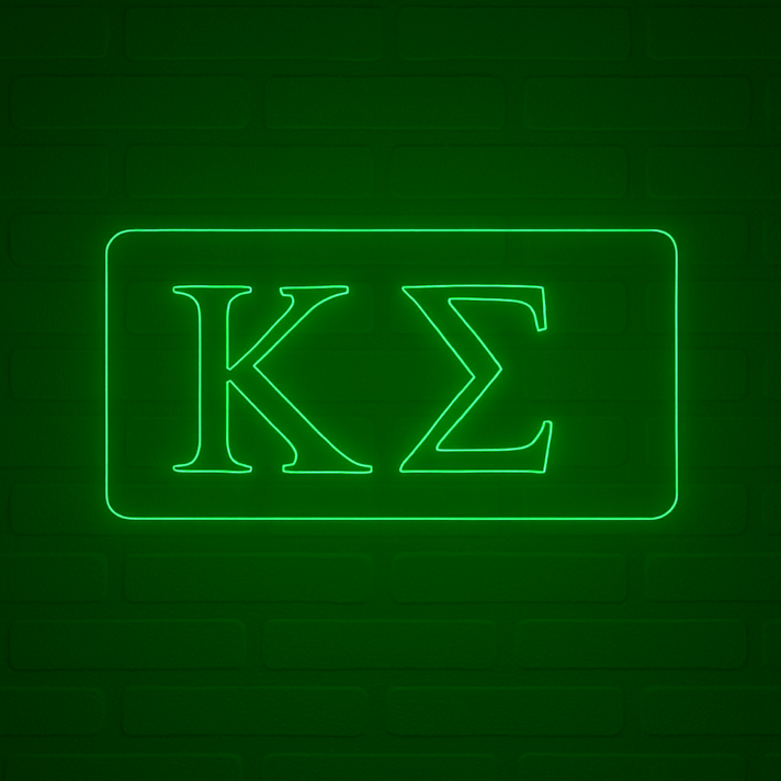 Kappa Sigma ΚΣ LED Neon Sign for Brotherhood Events and Fraternity Decor