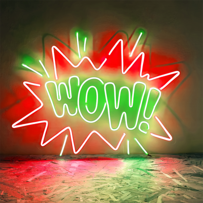 Wow! Neon Light Sign