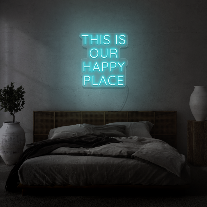 This is Our Happy Place LED Light Sign