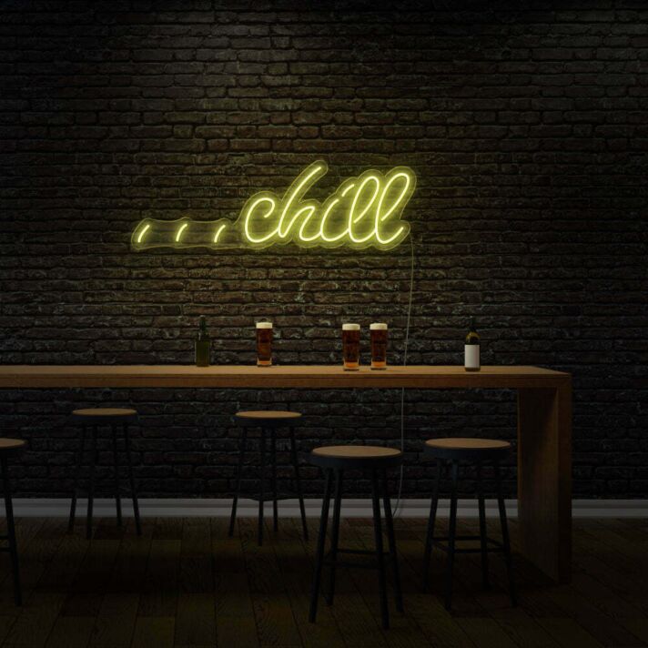 Chill Custom Neon Relax and Unwind in Light