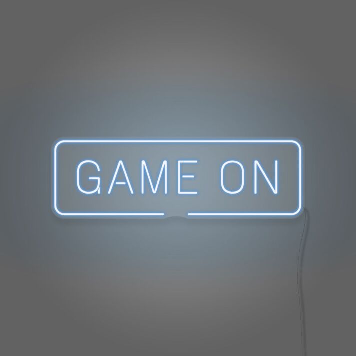 Game On Neon Ready for Challenge and Play