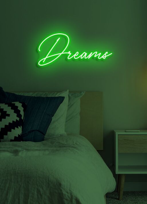Dreams Neon Whimsical Light Inspiring Hope and Imagination