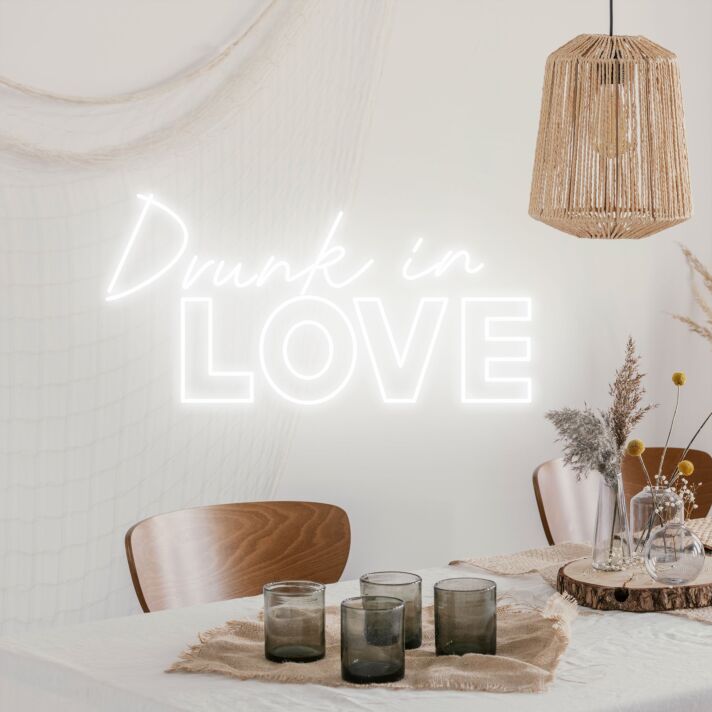 Drunk In Love Celebratory Neon for Wedded Bliss