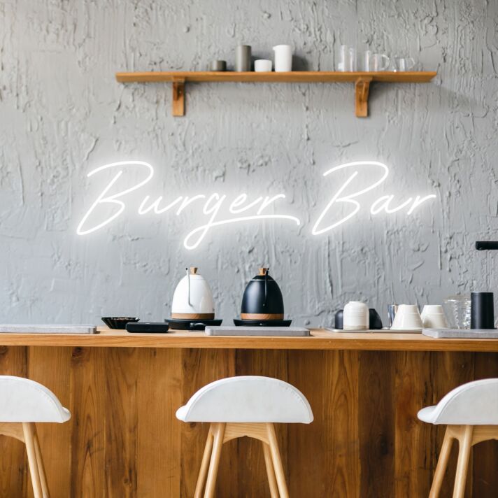 Burger Bar Inviting Neon for Burger Bars