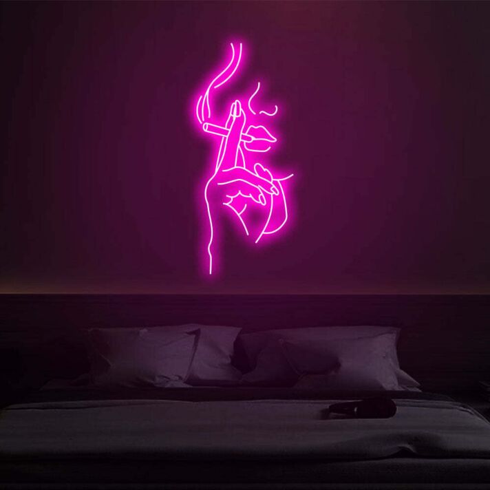 Silhouette Cigarette Sleek Neon for Contemporary Rooms