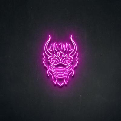 Dragon Head Unleash Fantasy with Fiery Neon