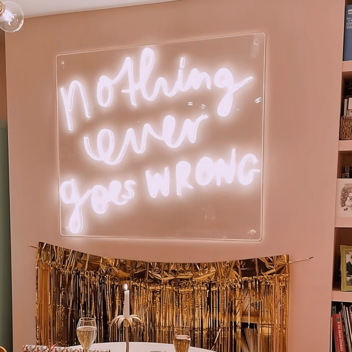 Not Drinking Is Only Going to Make It Worse: Neon Sign for the Spirited