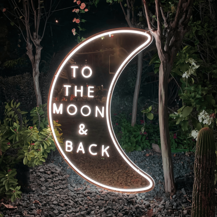To The Moon and Back: Illuminate Your Space with Love and Radiance - Neon Sign