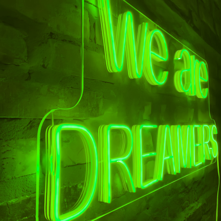 We Are Dreamers Neon Sign: Let Your Dreams Light the Way