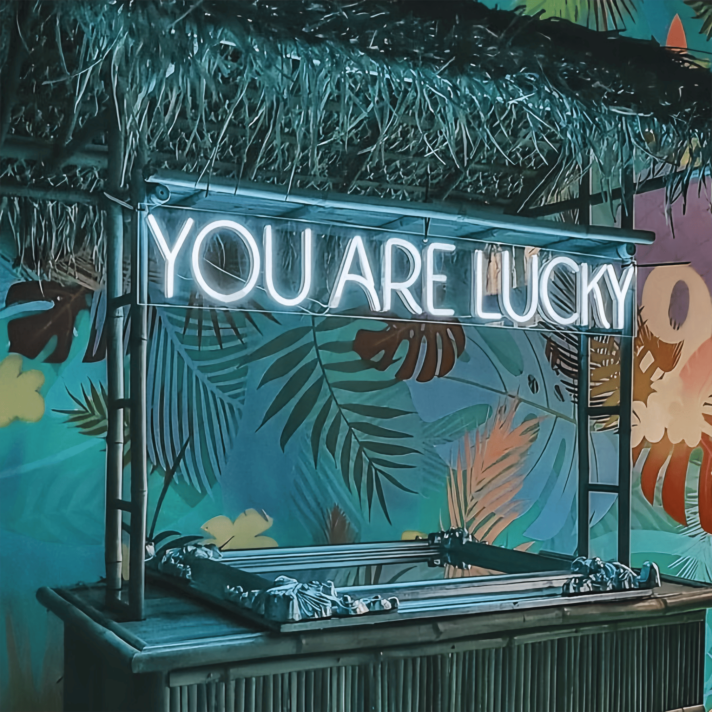 You Are Lucky: Radiate Good Fortune with Neon Glow