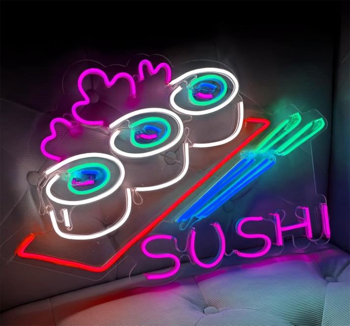 Customize Sushi Place: Light Up Your Space with Neon Flavor