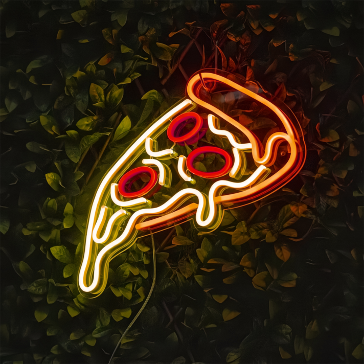 Pizza Slice: Light Up Your Space with Neon Flavor