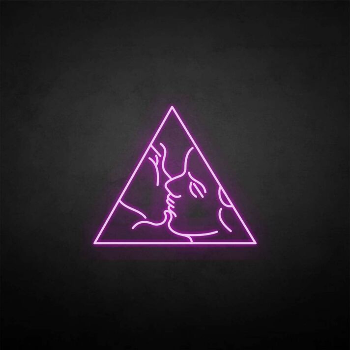 'FACE IN TRIANGLE' neon sign