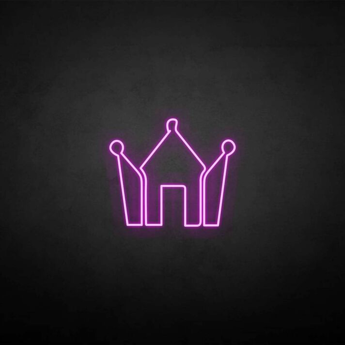 Crown with diamond' neon sign