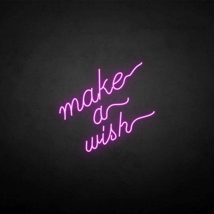 Make a wish' neon sign