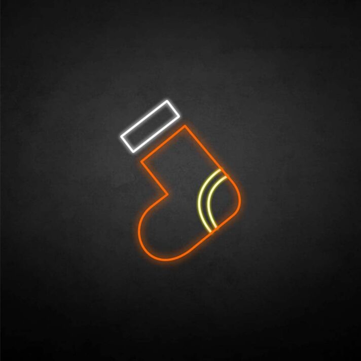 'Marry Christmas Stocking' neon sign