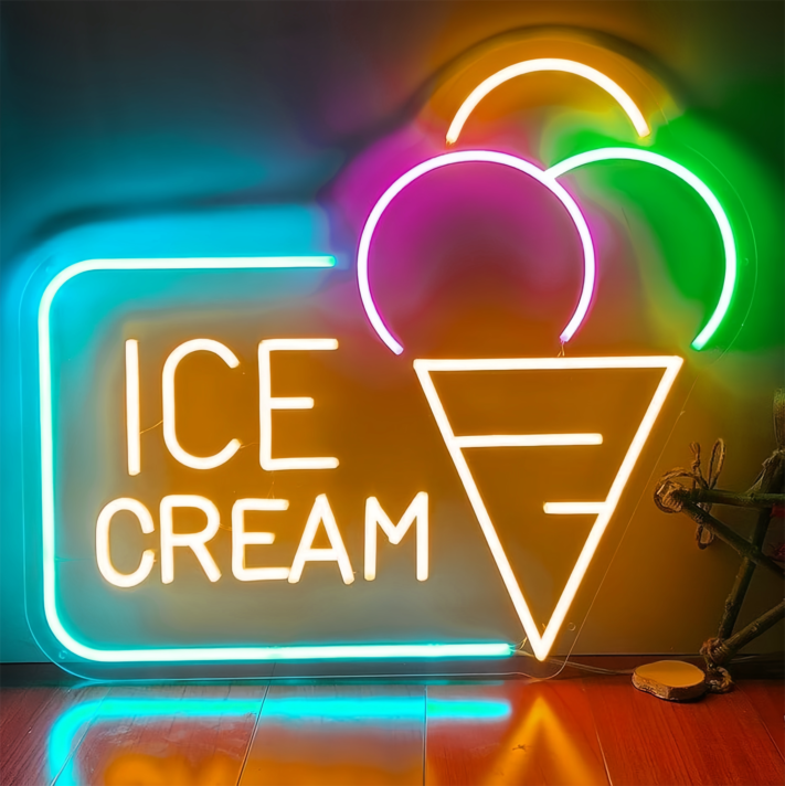 Customize Sweet EscapeIrresistible Ice Cream Neon Sign