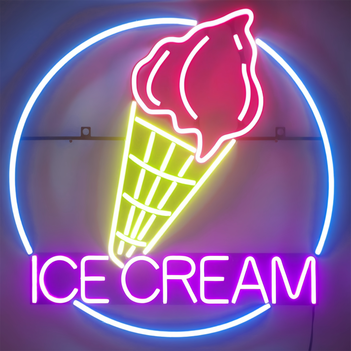 Customize Taste the Rainbow: Neon Ice Cream Cone
