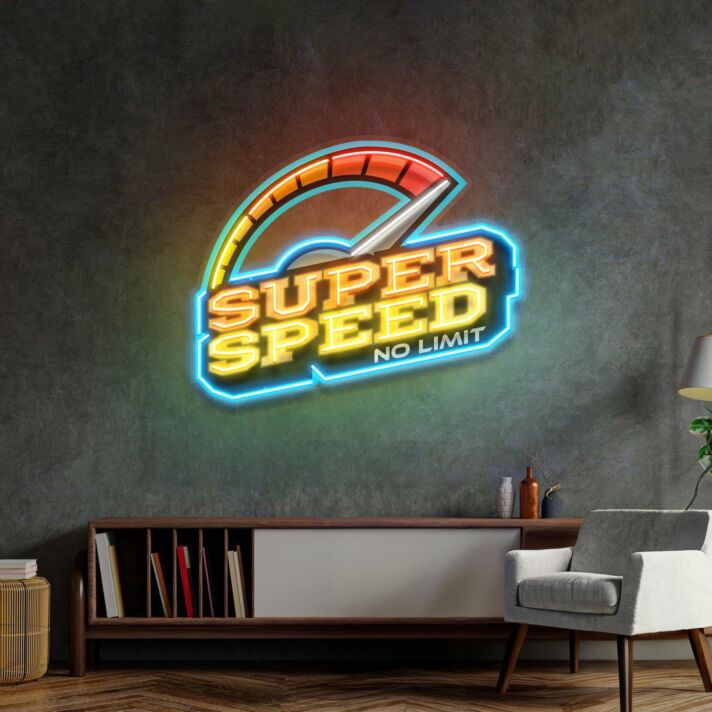 Super Speed Led Neon Sign Light Pop Art