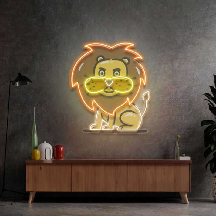 Stupid Lion Led Neon Sign Light Pop Art