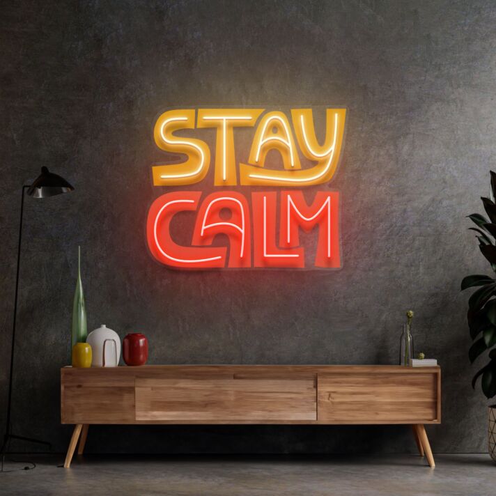 Stay Calm Led Neon Sign Light Pop Art
