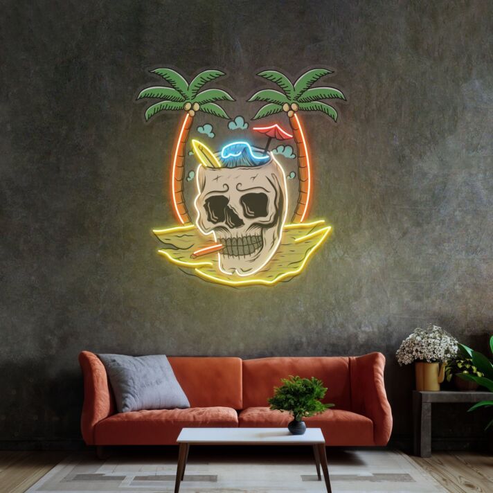 Skull Island Led Neon Sign Light Pop Art