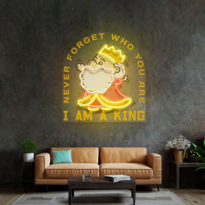 Cute King Led Neon Sign Light Pop Art