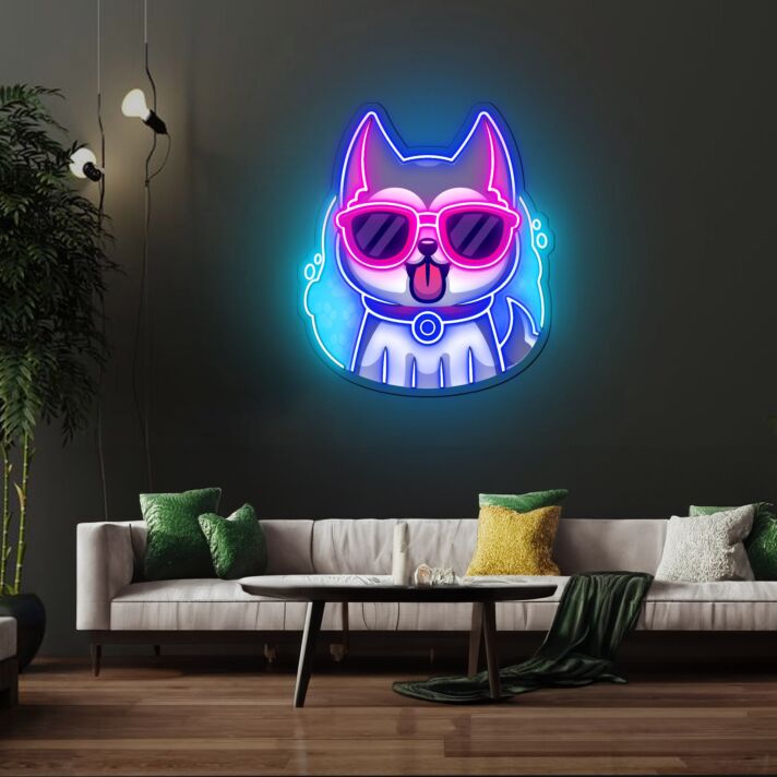 Cool Husky Dog Neon Sign X Acrylic Artwork